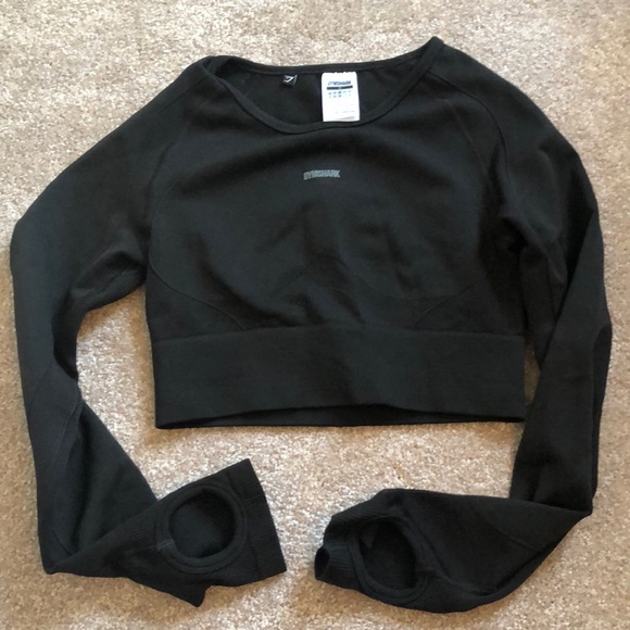 Gymshark Tops - Gymshark Flex Black Crop Sz S